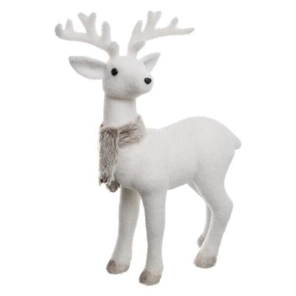 accessoires deco noel renne blanc debout 47cm. LIVRAISON DAKAR - SENEGAL