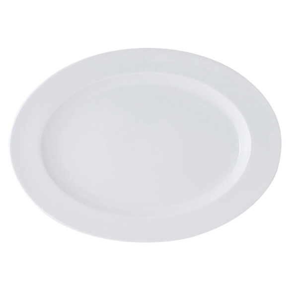 assiette plate ariane brasserie ovale ceramique blanche 22 x 16 cm- Dakar Sénégal