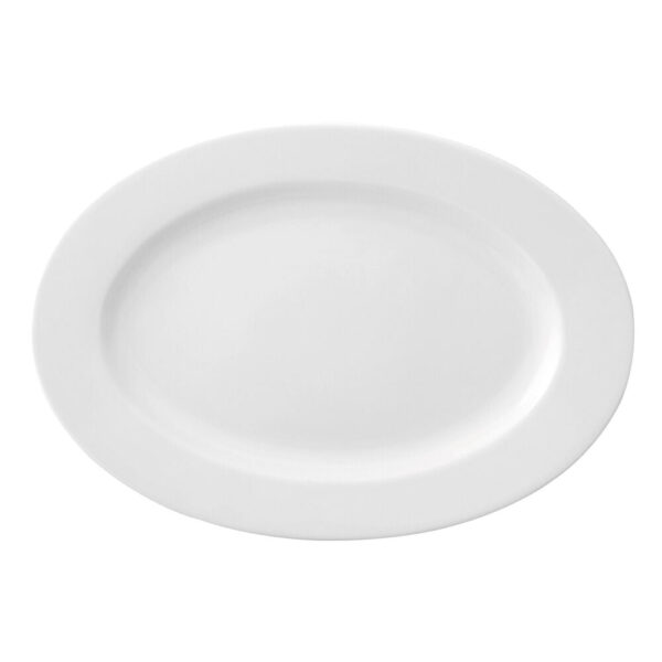 assiette plate ariane prime ovale ceramique blanche 22 x 20 cm- Dakar Sénégal