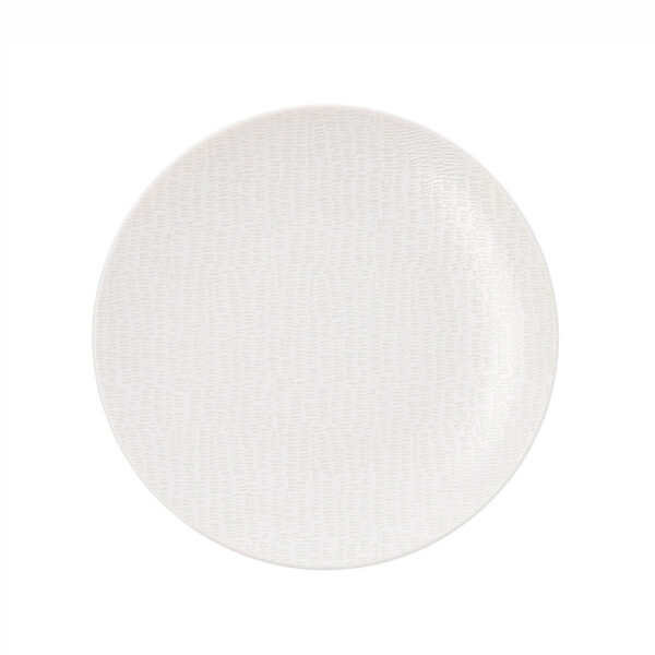 assiette plate ariane ripple ceramique blanche ø 22 cm- Dakar Sénégal