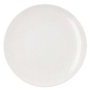 assiette plate ariane ripple ceramique blanche ø 28 cm- Dakar Sénégal