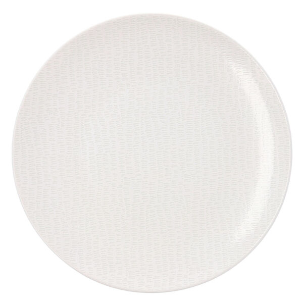 assiette plate ariane ripple ceramique blanche ø 28 cm- Dakar Sénégal