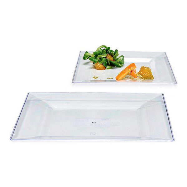 assiette plate carree plastique transparent 205 x 15 x 205 cm 20 cm- Dakar Sénégal