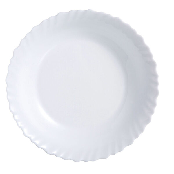 assiette plate luminarc feston verre blanc ø 25 cm- Dakar Sénégal
