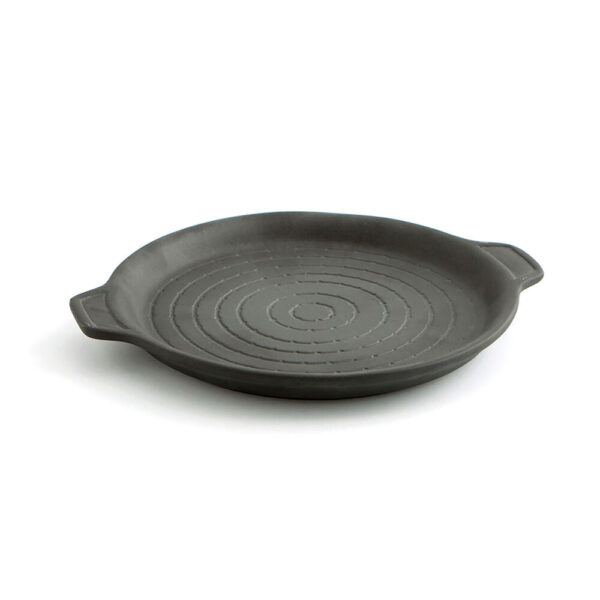 assiette plate quid en ceramique minerale noire 17 x 14 cm- Dakar Sénégal