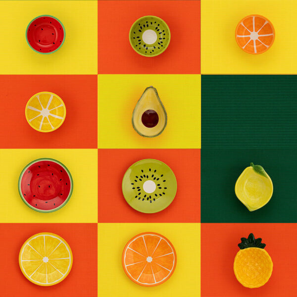 assiette plate quid tutti frutti lemon ceramic 215 x 28 cm- Dakar Sénégal