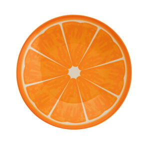 assiette plate quid tutti frutti orange ceramic 215 x 28 cm- Dakar Sénégal