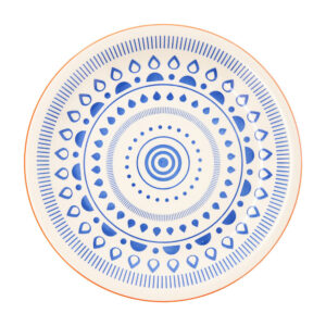 assiette plate quid vita tribal ceramic blue ø 265 cm- Dakar Sénégal