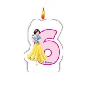 bougie d’anniversaire chiffre 6 princesse. LIVRAISON DAKAR - SENEGAL