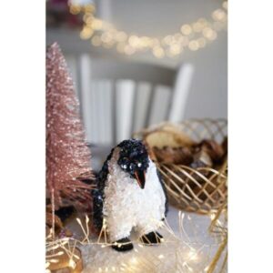 deco noel pingouin sequin 35cm blanc noir. LIVRAISON DAKAR - SENEGAL