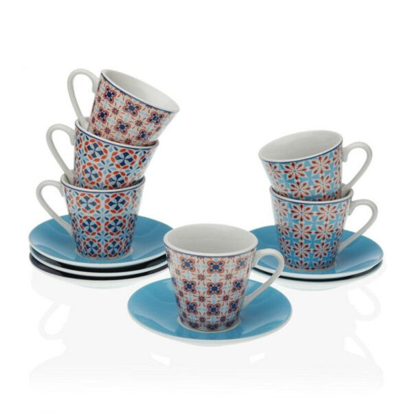 ensemble de tasses avec soucoupes versa zanna coffee porcelain 6 pieces 58 x 6 x 58 cm 6 pcs- Dakar Sénégal