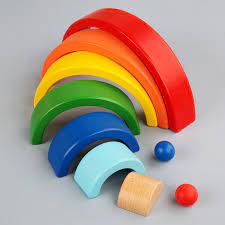 jeu éducatif en bois rainbow blocks stacking. LIVRAISON DAKAR - SENEGAL