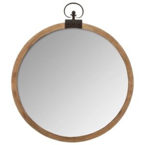 miroir rond cadre en bois crochet en fer noir 74cm . LIVRAISON DAKAR - SENEGAL