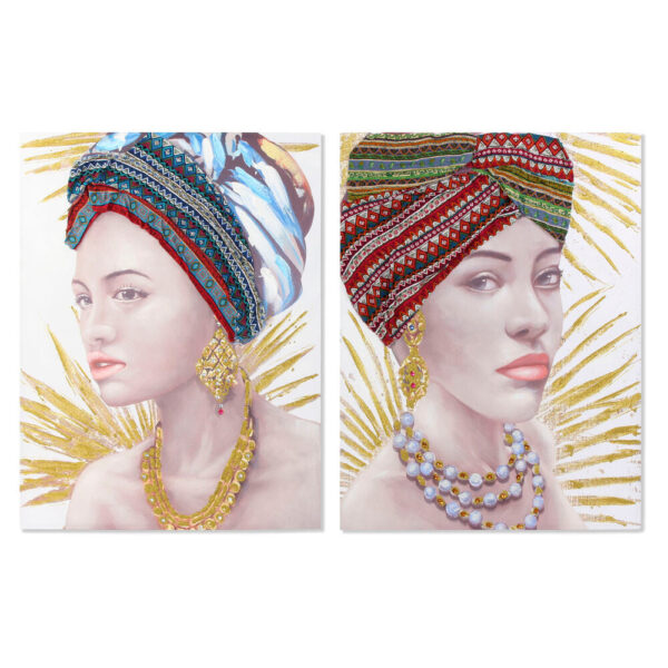 peinture dkd home decor toile mdf bois femme africaine 2 pcs 90 x 3 x 120 cm- Dakar Sénégal