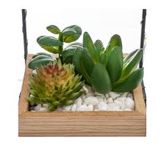 plante artificielle pot en bois et support forme maison avec guirlande led19 cm. LIVRAISON DAKAR - SENEGAL