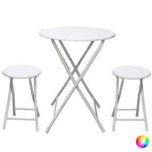 set de table avec 2 chaises circulaire metal mdf bois 60 x 72 cm- Dakar Sénégal