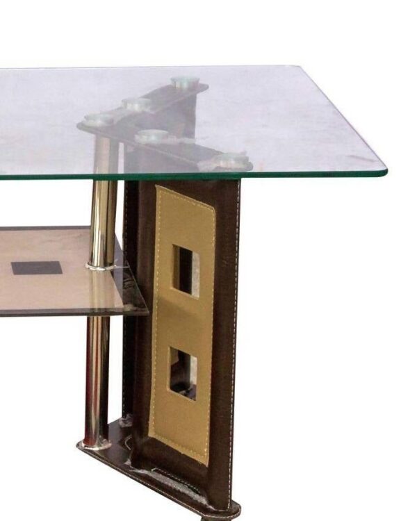 table centrale120 x 60 x 48 cmtransparent marron.. LIVRAISON DAKAR - SENEGAL