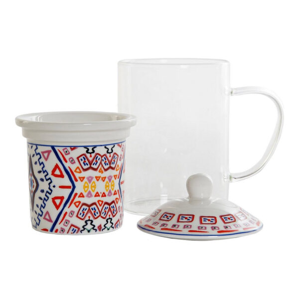 tasse avec filtre a the dkd home decor ethnic white crystal porcelain 300 ml 2 pcs- Dakar Sénégal