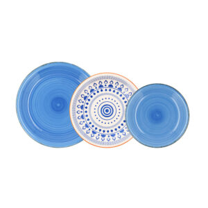 vaisselle quid tribal vita ceramique bleue 18 pieces- Dakar Sénégal