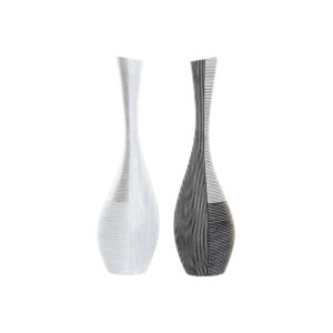 vase dkd home decor blanc noir resine moderne gris fonce 2 pcs 24 x 20 x 82 cm- Dakar Sénégal