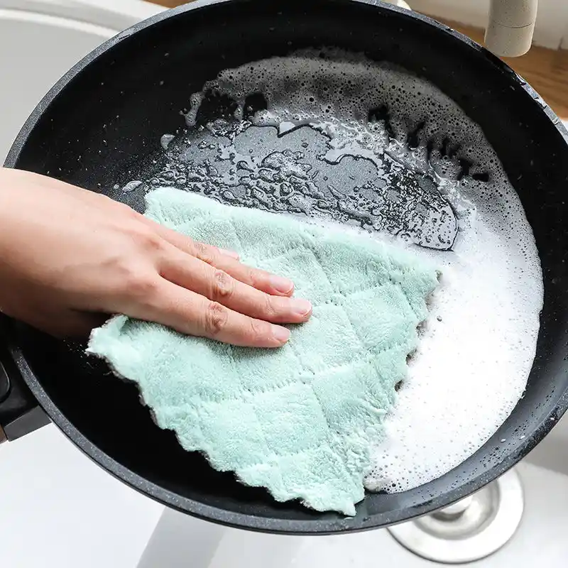 10pcs torchon de cuisine en microfibre super absorbant vaisselle à