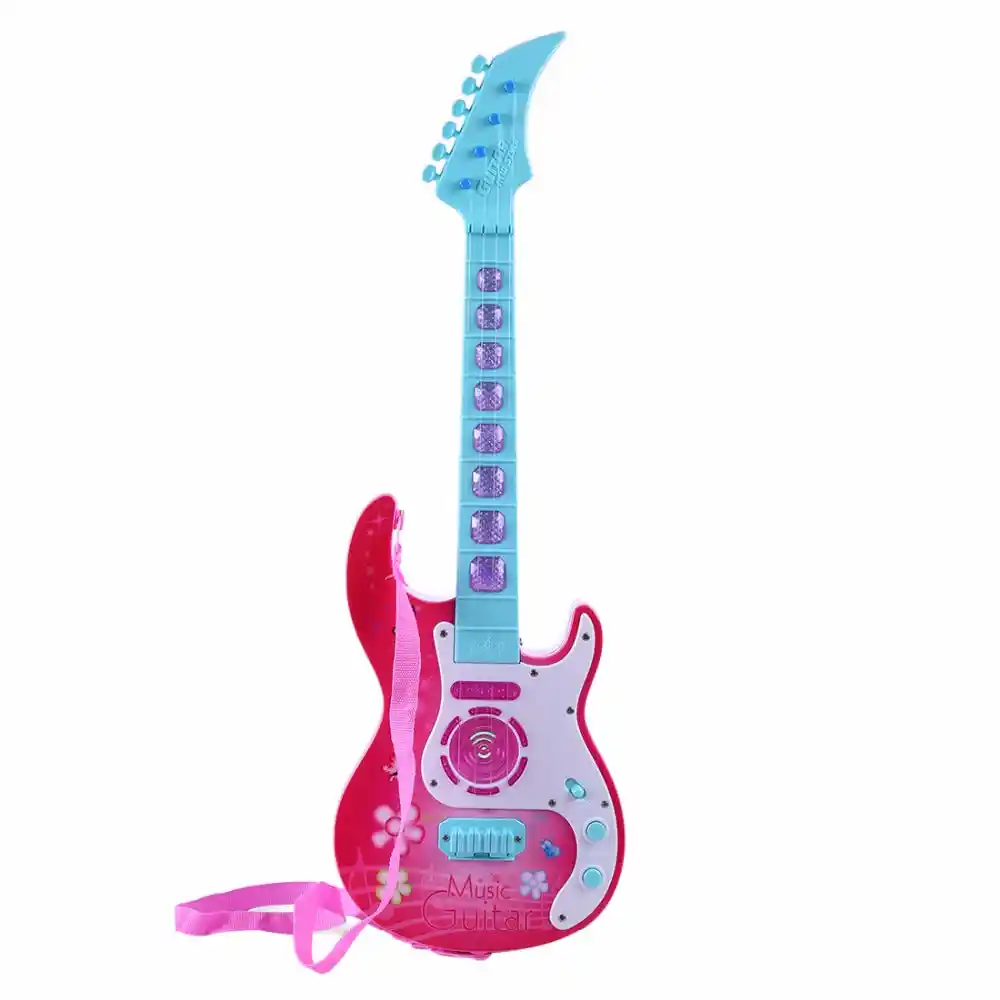 (Rose) Guitare De Simulation Pour Enfant Jouet De Guitare électronique