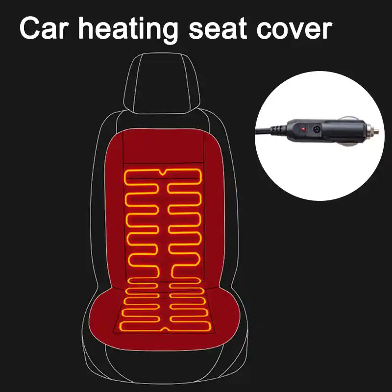 Housse de coussin chauffante pour de siège de voiture en peluche