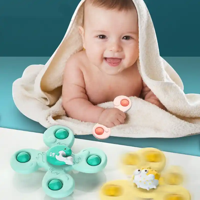 Jouet de salle de bain montessori spin top pour bébés garçons de 1