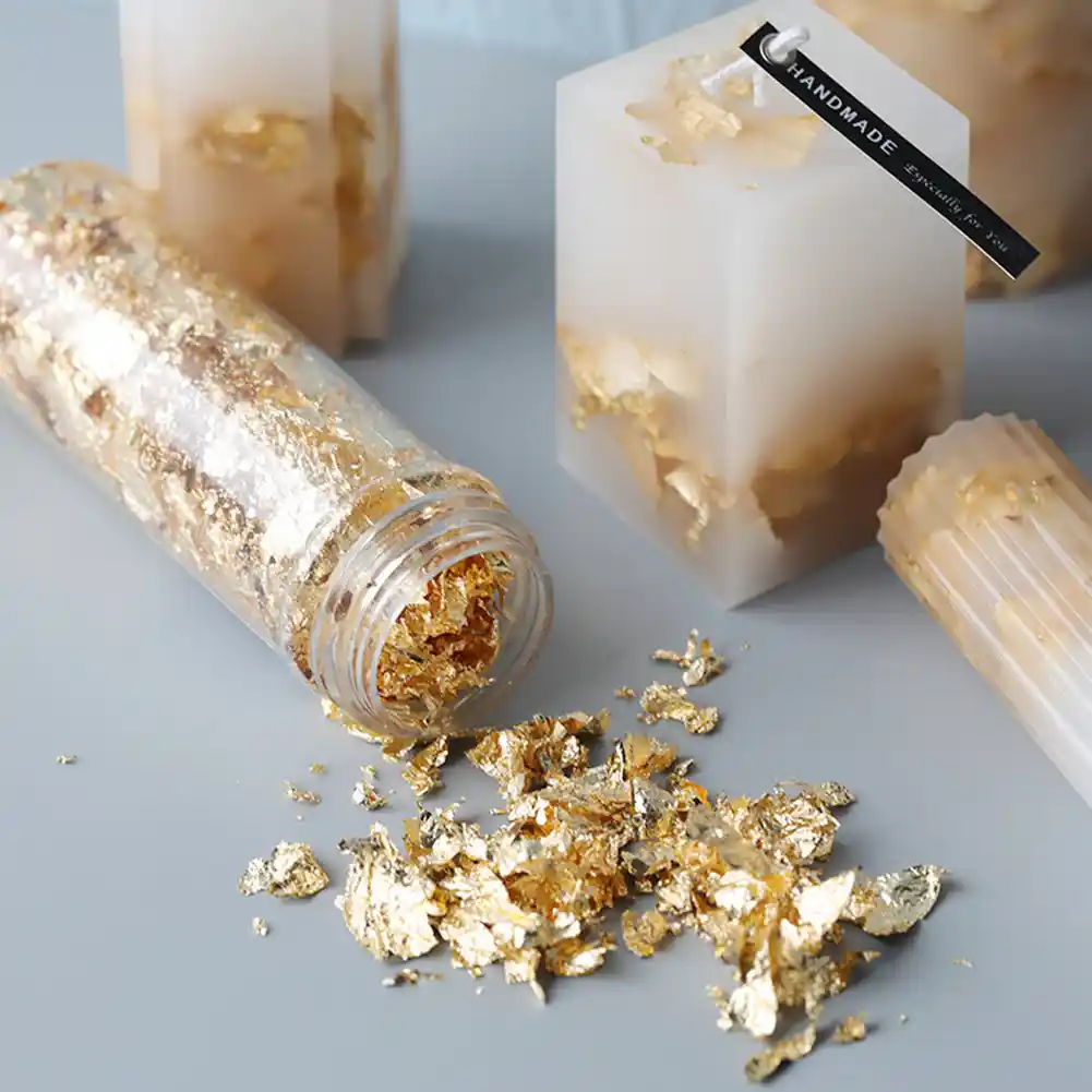 Bougie de savon bricolage feuille d'or paillettes cuites au four matériaux  faits à la main - SENEGAL ELECTROMENAGER