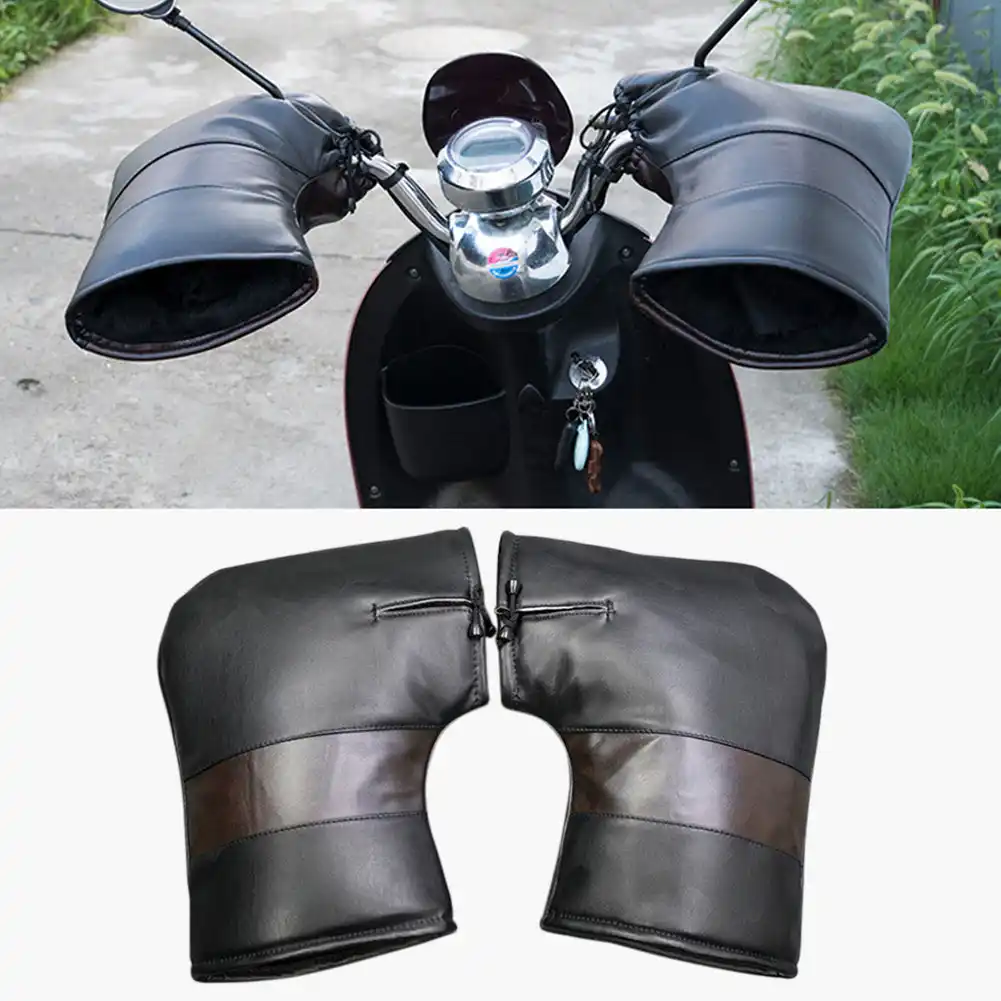 Manchons de guidon de moto gants chauds pour scooter imperméable coupe-vent  cuir - SENEGAL ELECTROMENAGER