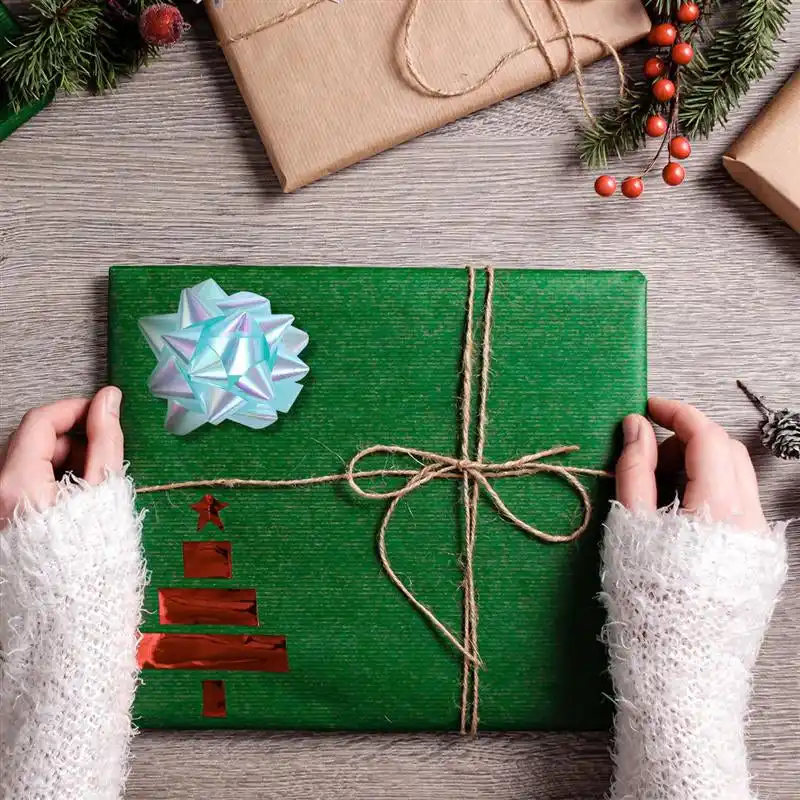 LARGE RUBAN JOUR de l'an Ruban D'emballage Cadeau Noeuds Noël
